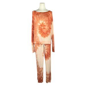 Tie-Dye Women’s Pajama Lounge Set Long Sleeve & Pants Large GOOD CONDITION
